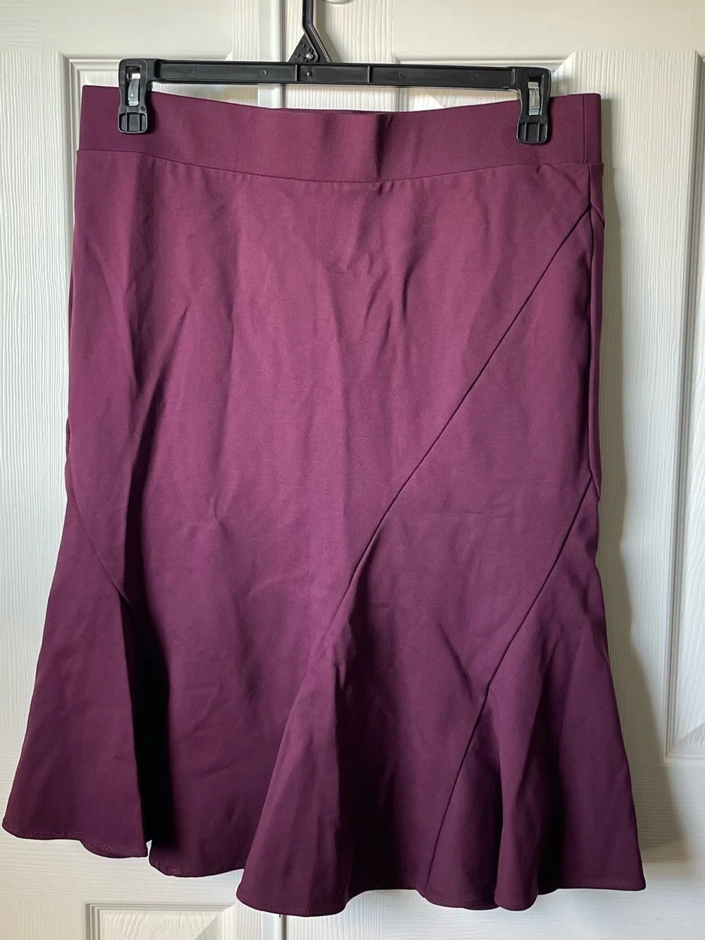 NWT Torrid Asymmetrical Seamed Flounce Skirt Plum Purple Size 1